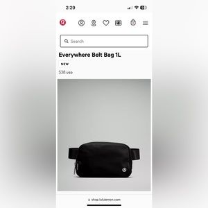 Lululemon Everywhere Belt Bag in Black
